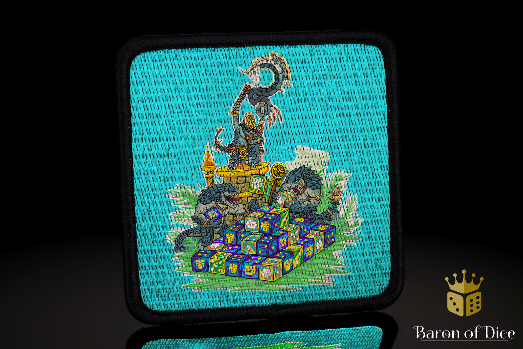 Baron's Dice Bag | Celestial Dinosaurs Velcro Patch
