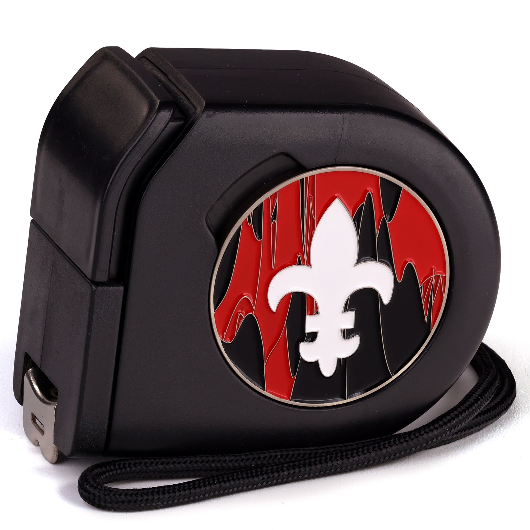 Wargaming Tape Measure | Baron's Coin™ Compatible | Fleur De Lis | Red