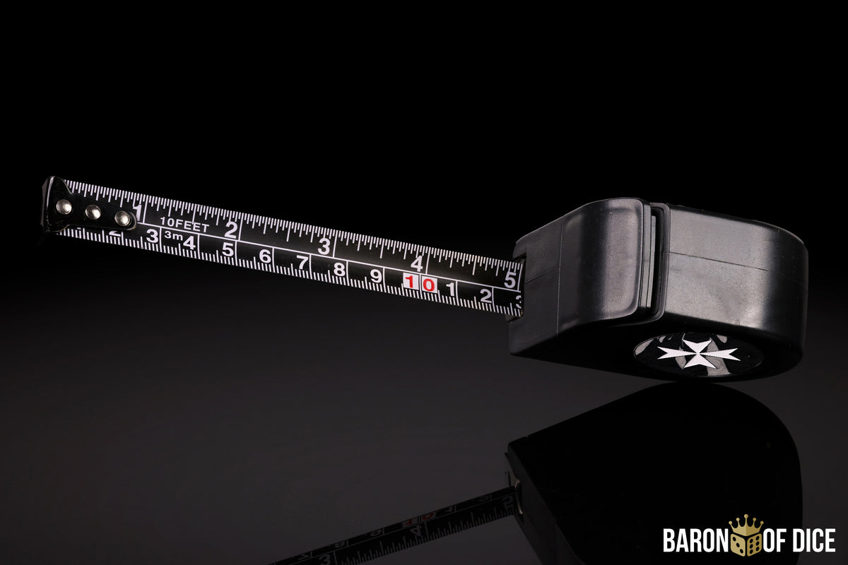 Knights Templar | Black | Wargaming Tape Measure | Baron's Coin™ Compatible