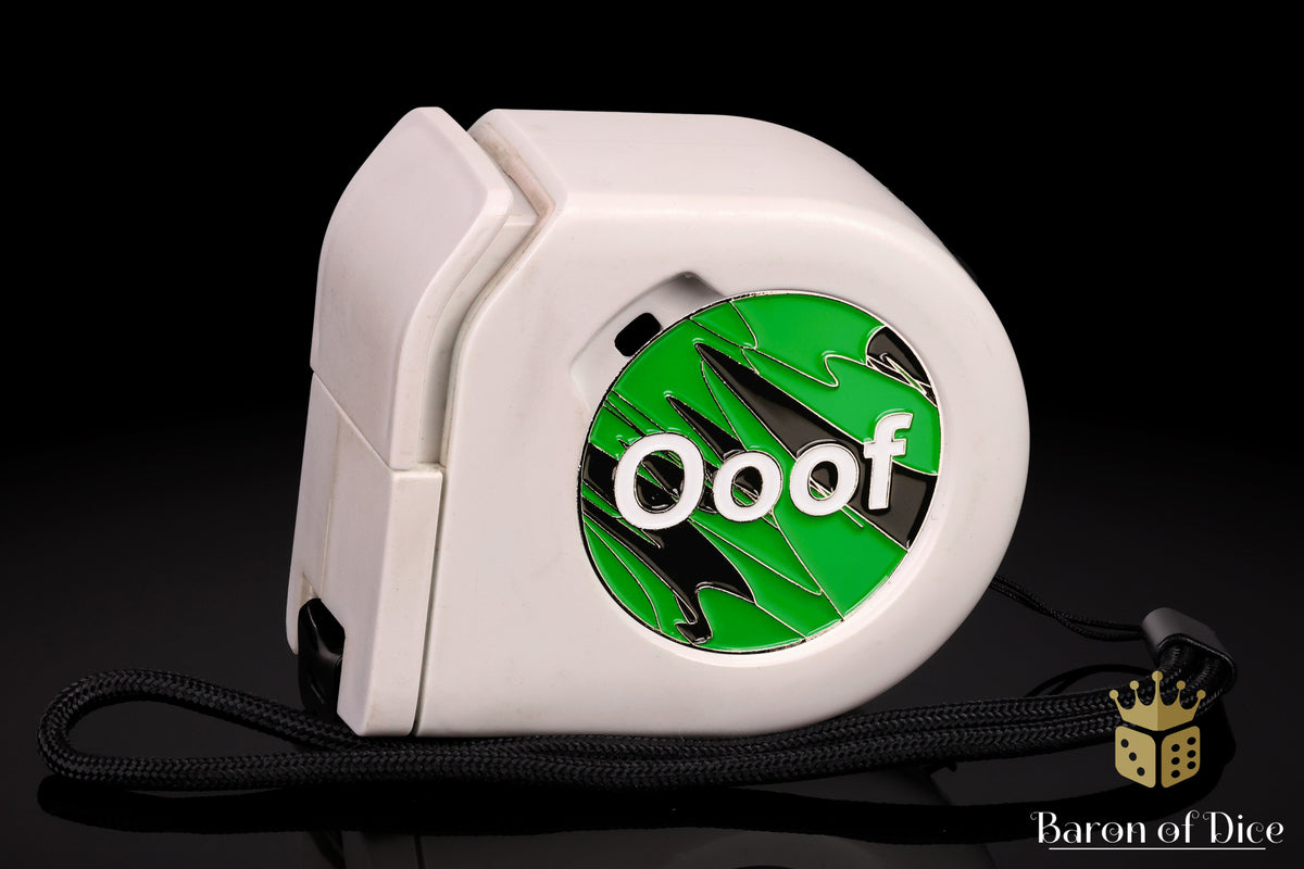 Ooof | Green | Wargaming Tape Measure | Baron's Coin™ Compatible
