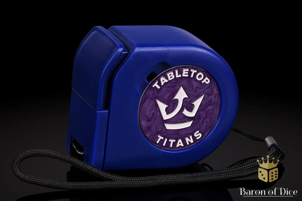Tabletop Titans | Purple | Wargaming Tape Measure | Baron's Coin™ Compatible
