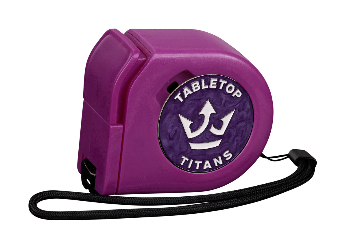 Tabletop Titans | Purple | Wargaming Tape Measure | Baron's Coin™ Compatible