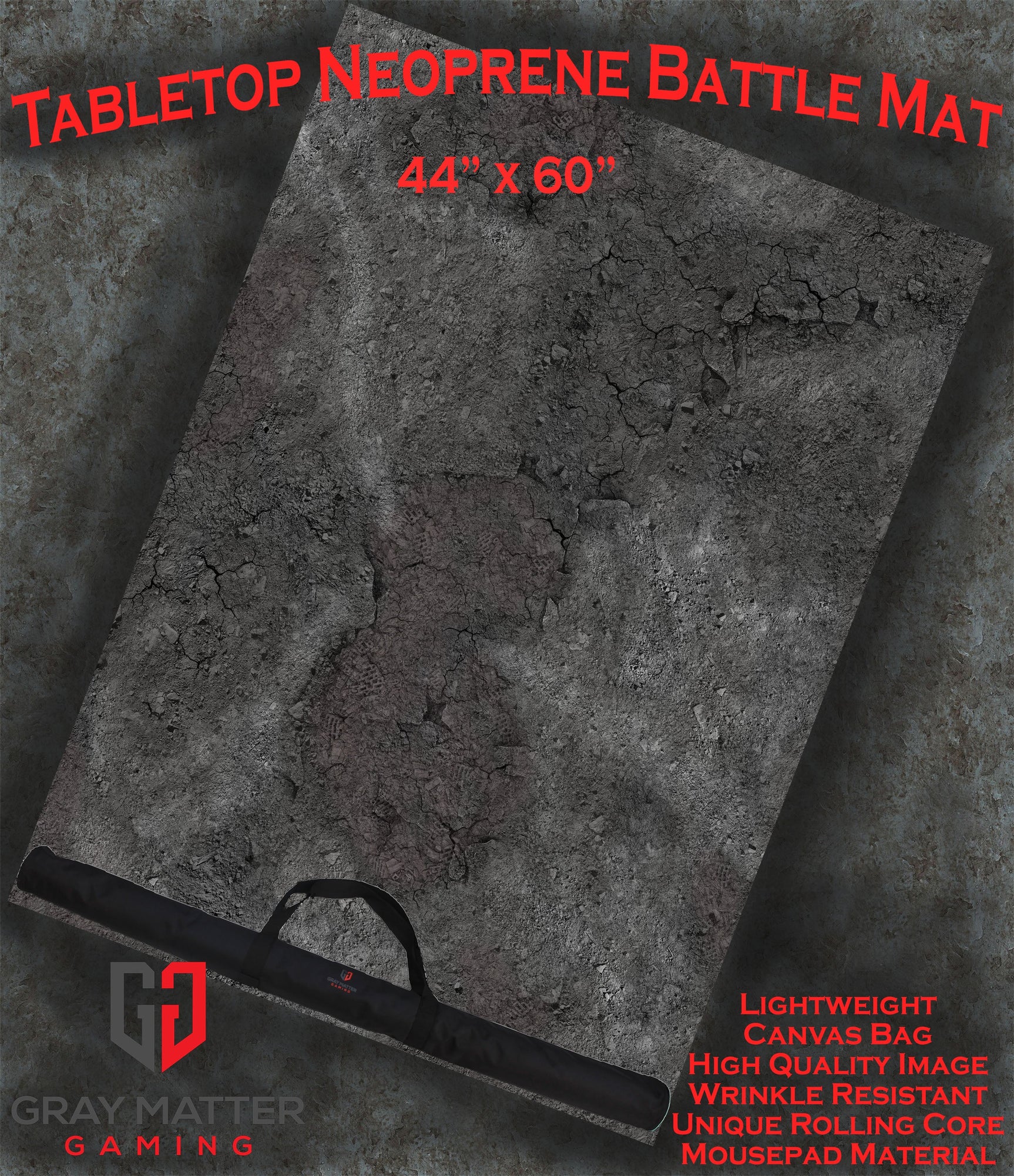 Ashen Wastelands - Neoprene Battle Mat - Baron of Dice