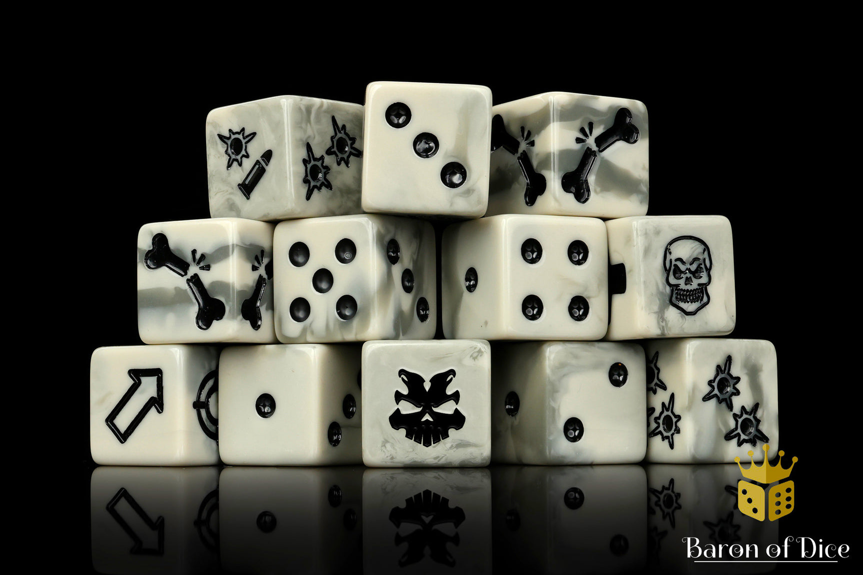 Ash Wasteland Dice - Skirmish Set