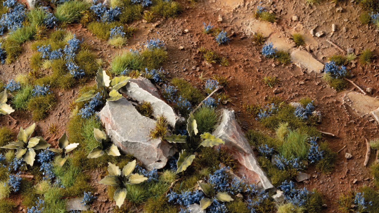 Gamers Grass - Tiny Flower Tuft Set - Cornflower