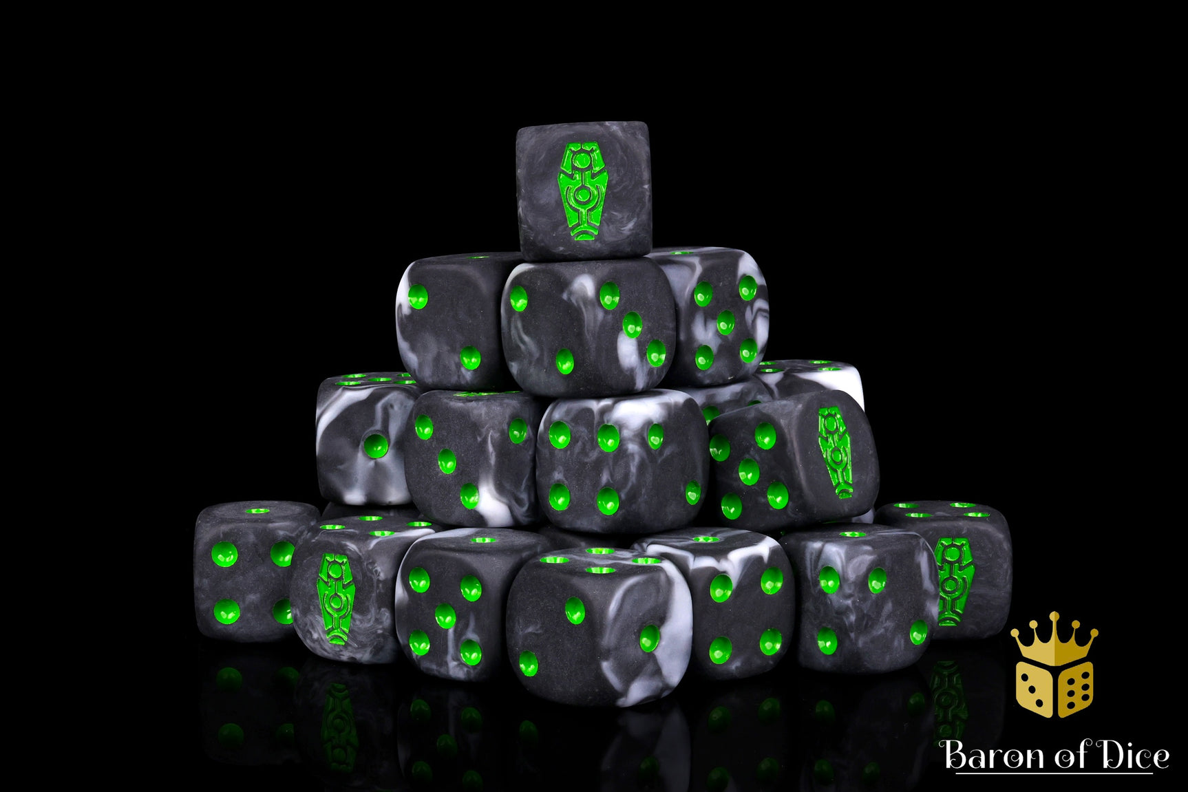 Day of The Dead Dice - Green Coffin