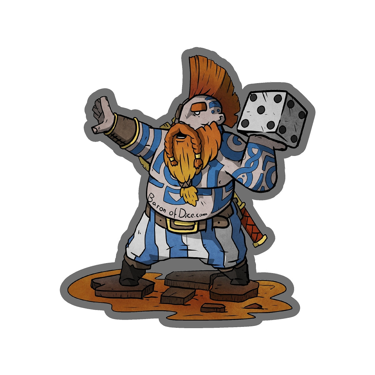 Premium Vinyl Stickers - Dwarven Hero