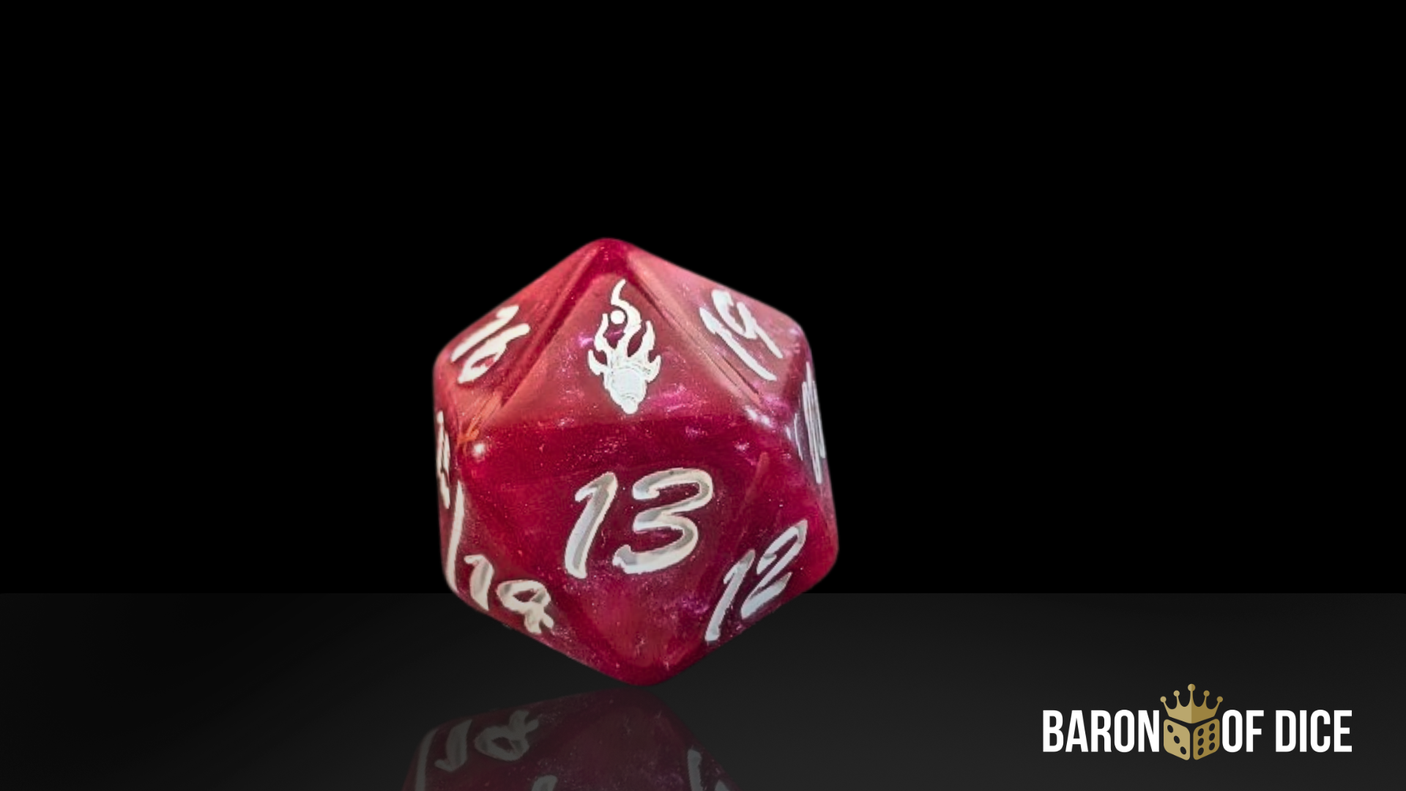 Spindown Hunger D20 (25mm Oversized) | Warmachine: Fane of Nyrro