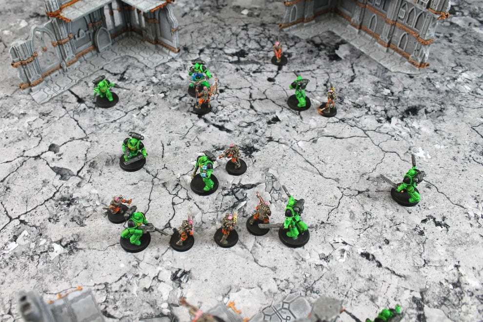 Fractured Concrete | Neoprene Battle Mat with Bag | Baron of Dice