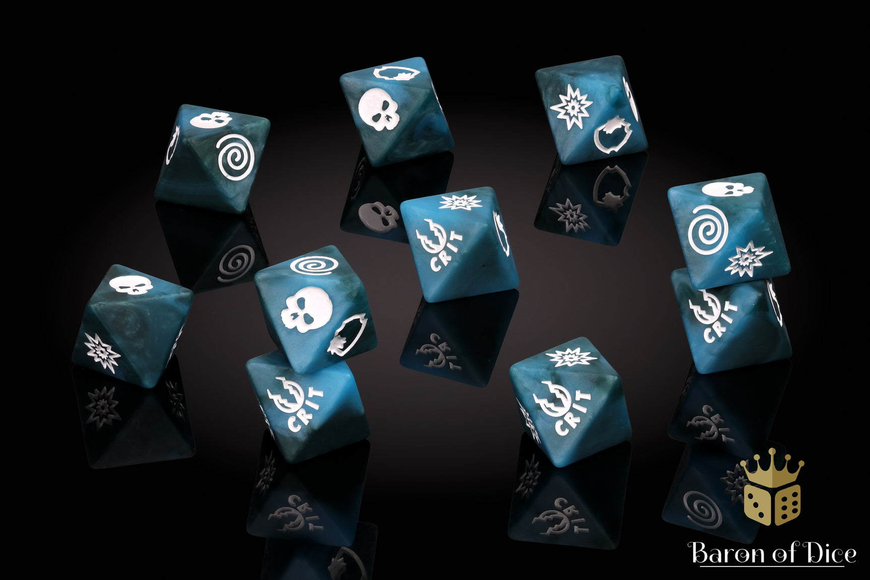 Moon Bolt D8 Dice Set
