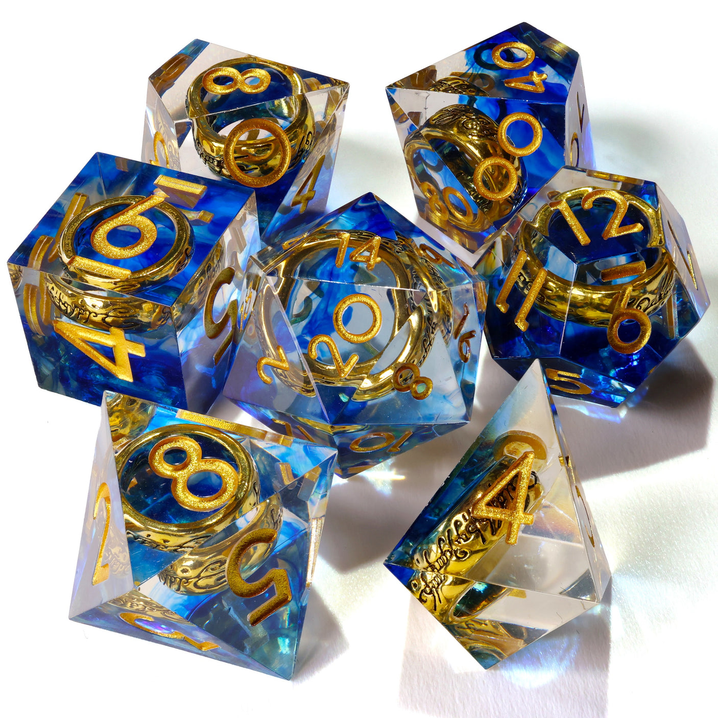 Lost Ring Sharp Edge RPG Dice Set - 7 Pieces