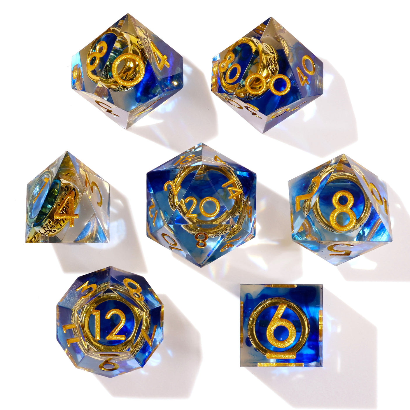 Lost Ring Sharp Edge RPG Dice Set - 7 Pieces