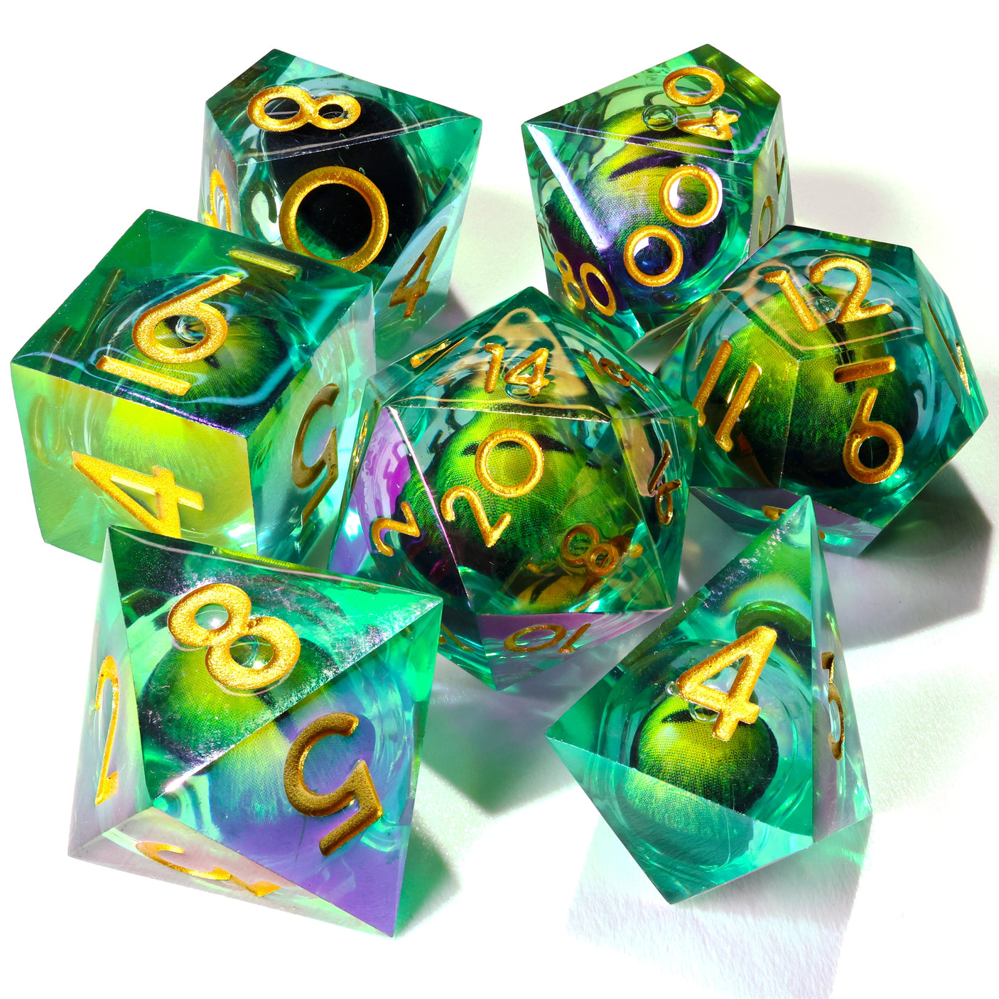 Dragon's Eye Liquid Core RPG Dice Set - 7 Pieces