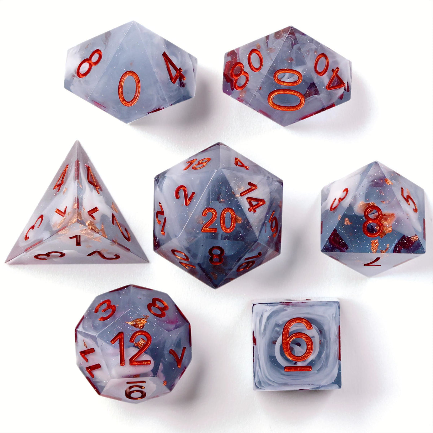 Gloomy Dockyard Sharp Edge RPG Dice - 7 Pieces