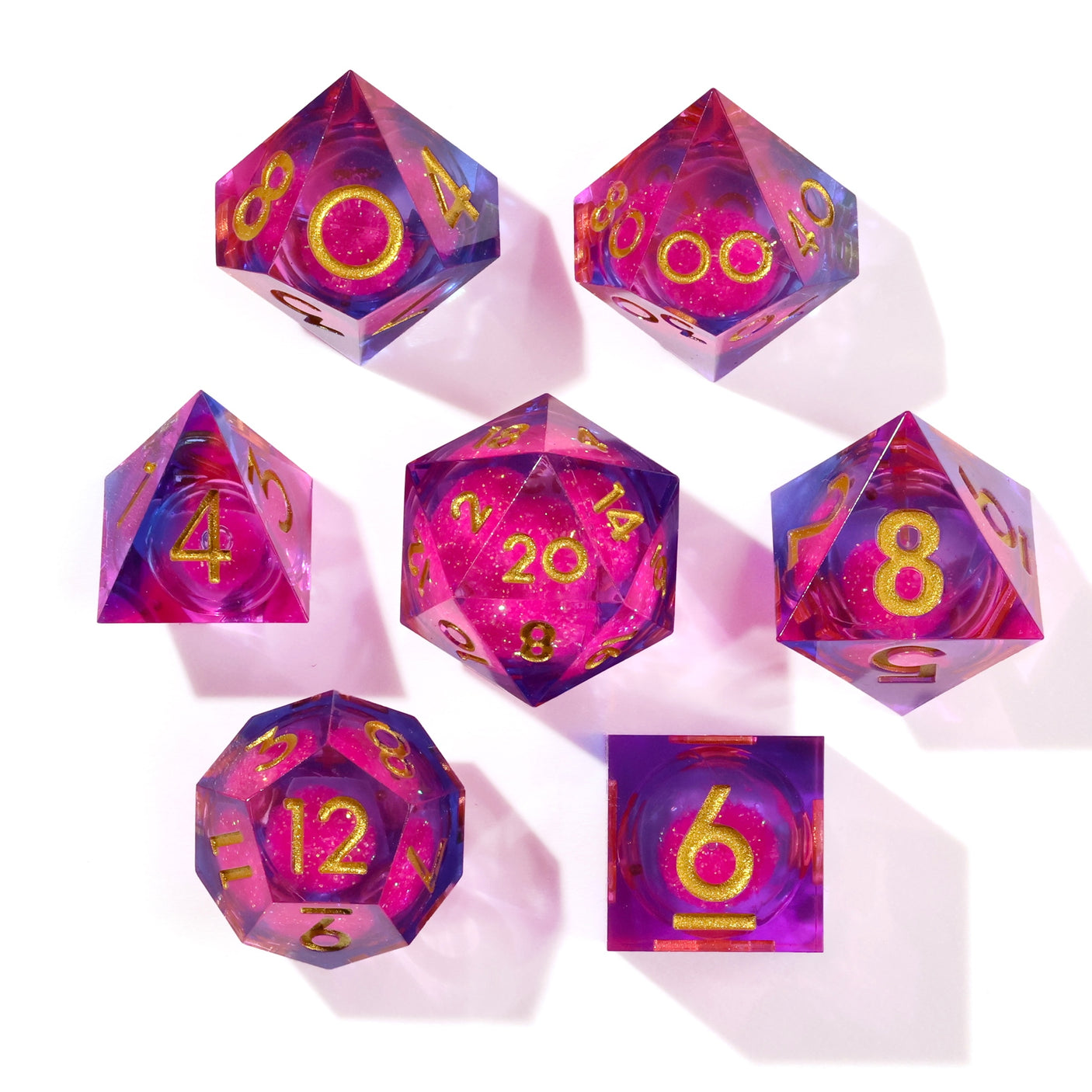 Dance Party Liquid Core RPG Dice Set - 7 Pieces