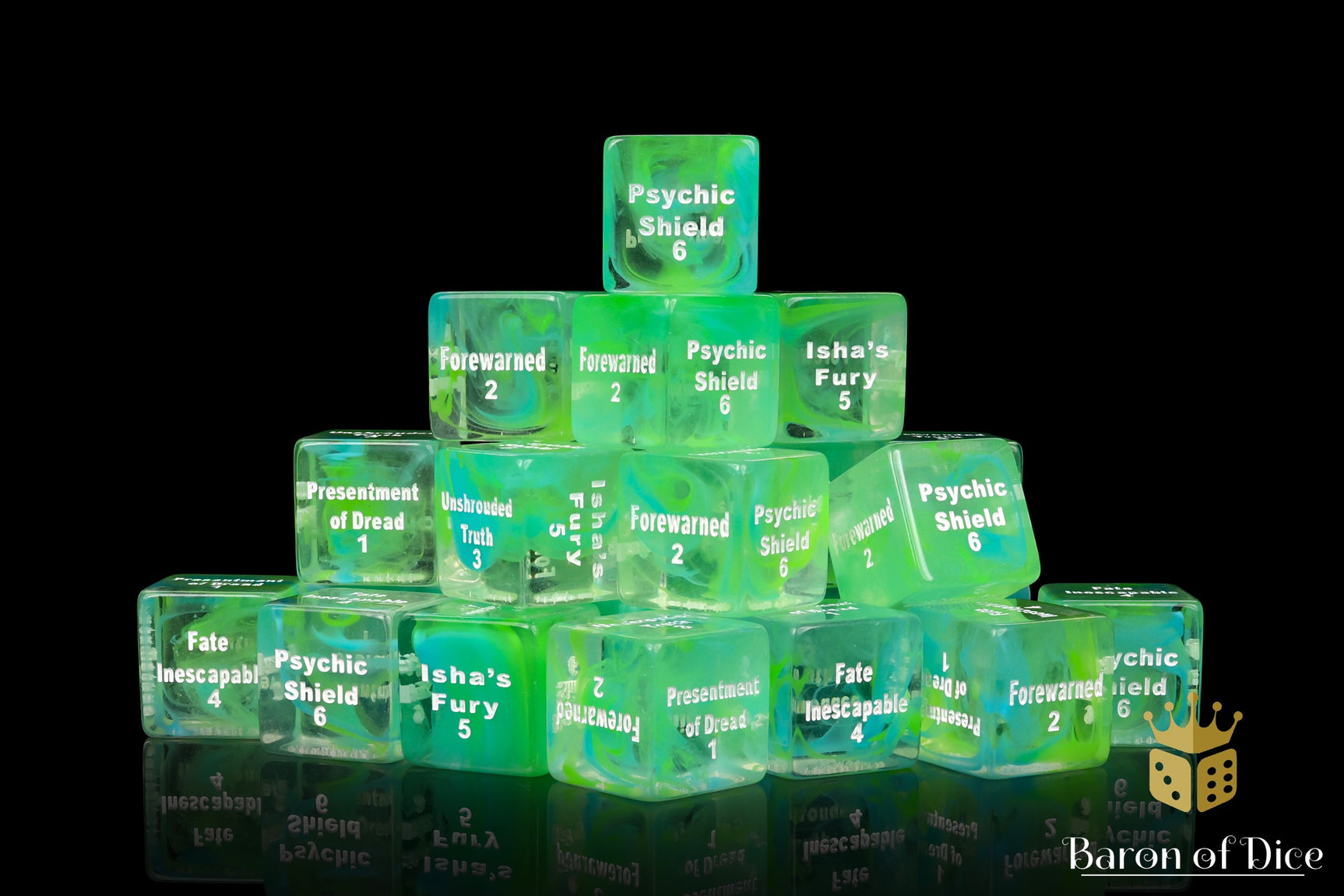 Strands of Fate Dice - 10th Edition - Green