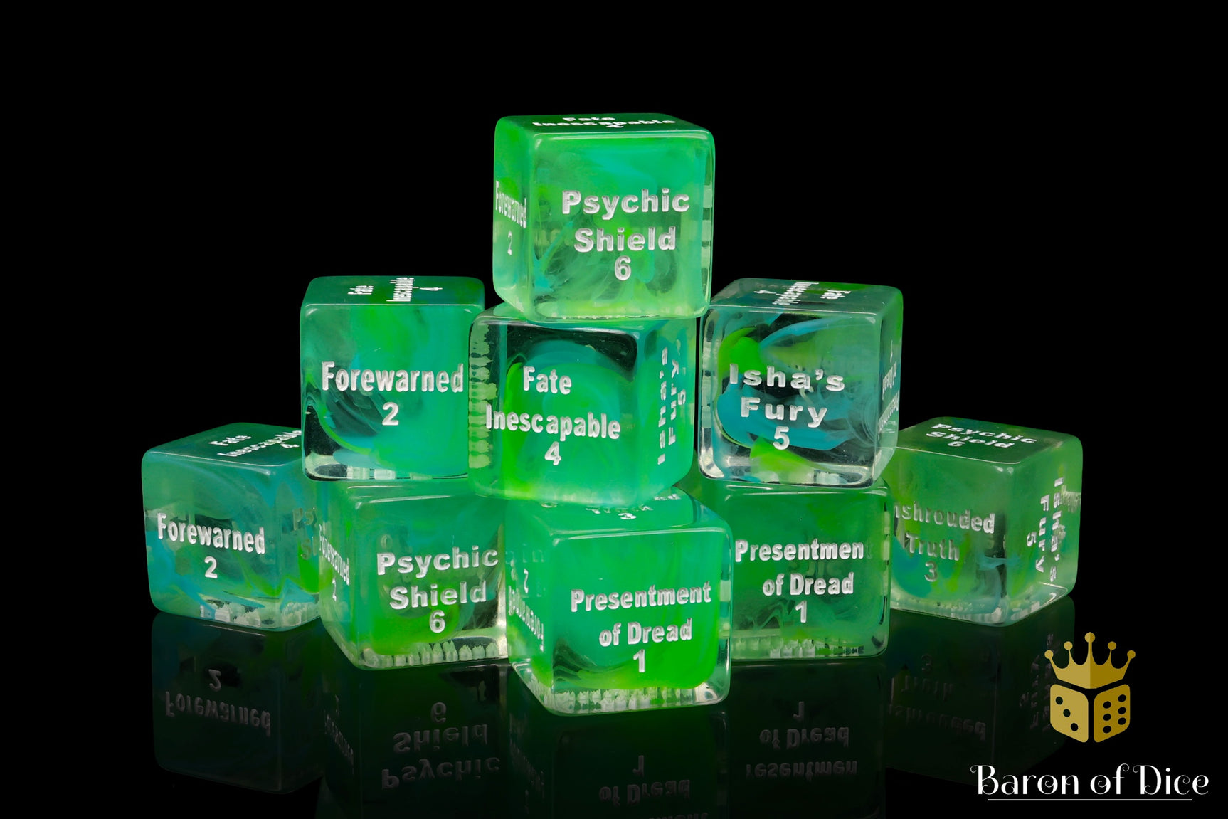 Strands of Fate Dice - 10th Edition - Green