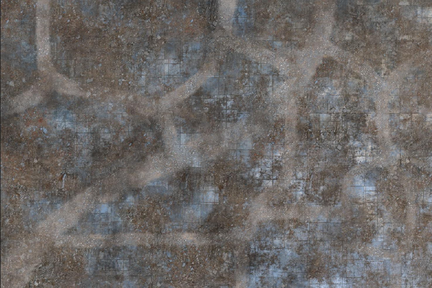 Urban Ruins - Neoprene Battle Mat - Baron of Dice