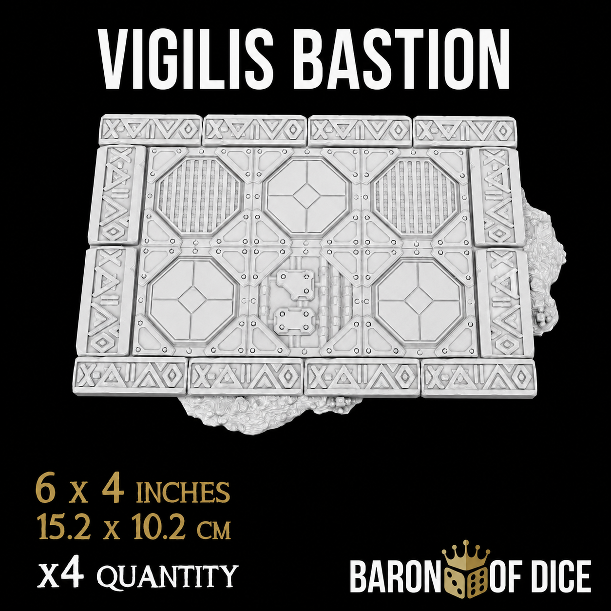 Vigilis Bastion Template Set | 11e Terrain Template Set | Shipping Excluded