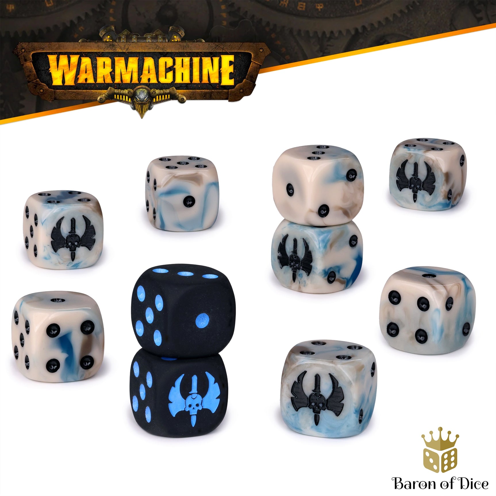 Warmachine: Cygnar Gravediggers Official Dice Set