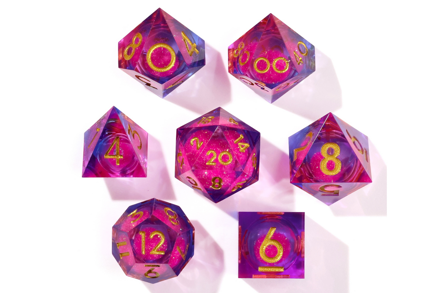 Dance Party Liquid Core RPG Dice Set - 7 Pieces