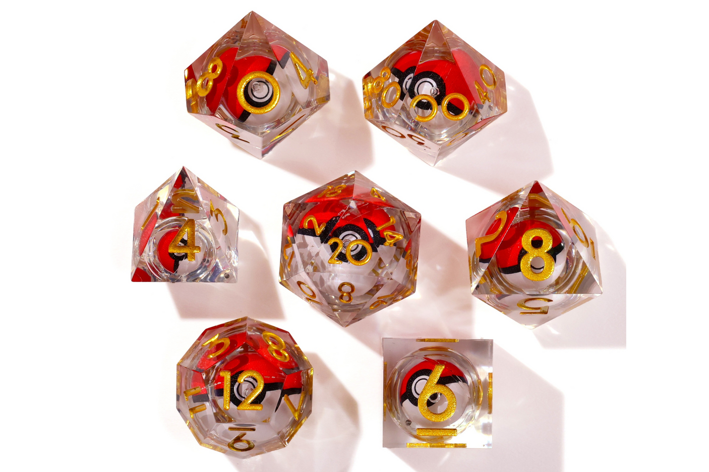 I Choose You! Liquid Core RPG Dice Set - 7 Pieces