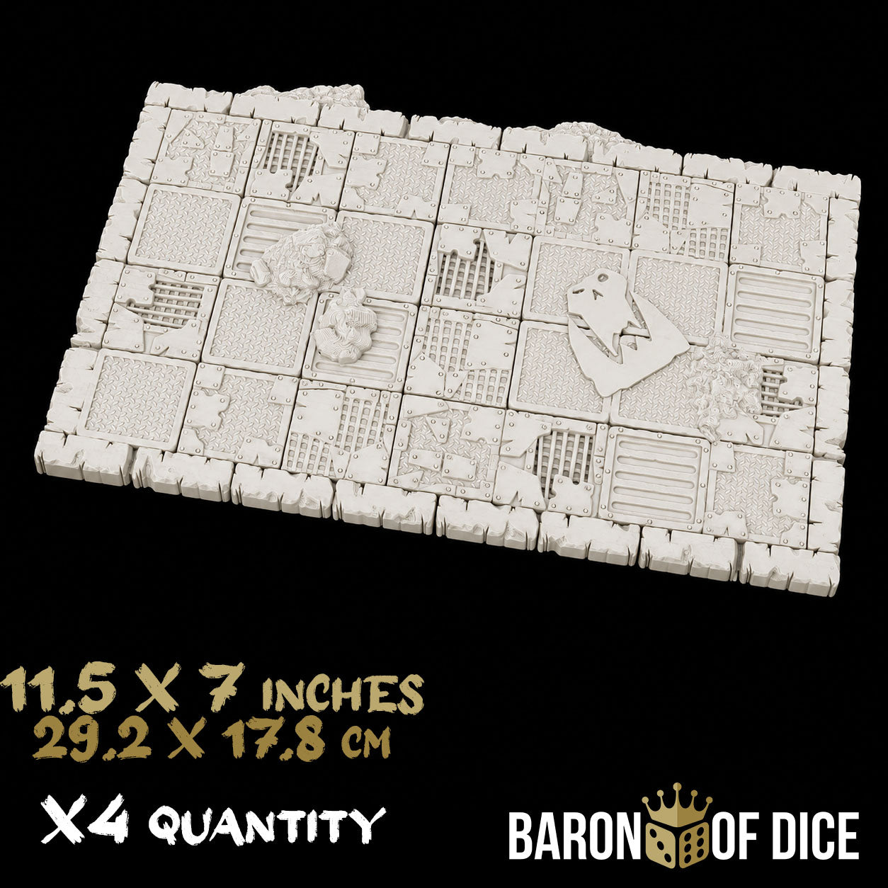 Orc Scrapyard Template Set | 11e Terrain Template Set | Shipping Excluded