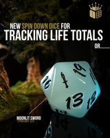 Oversized D20 Spindown | Moonlit Sword