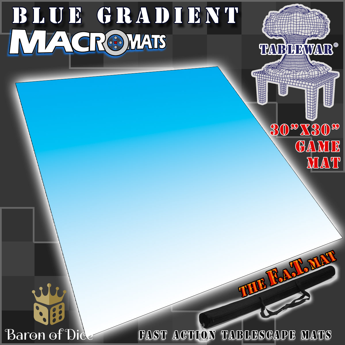 30x30" 'Blue Gradient' MacroMat