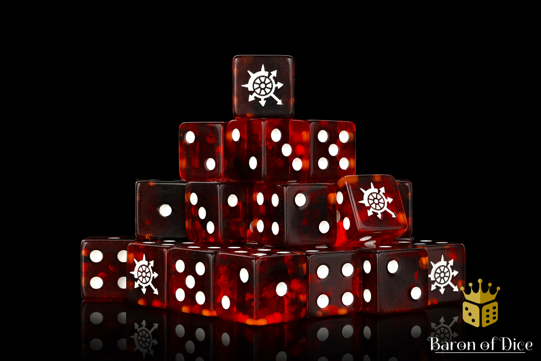 Cogs of Chaos Dice - Blood Red