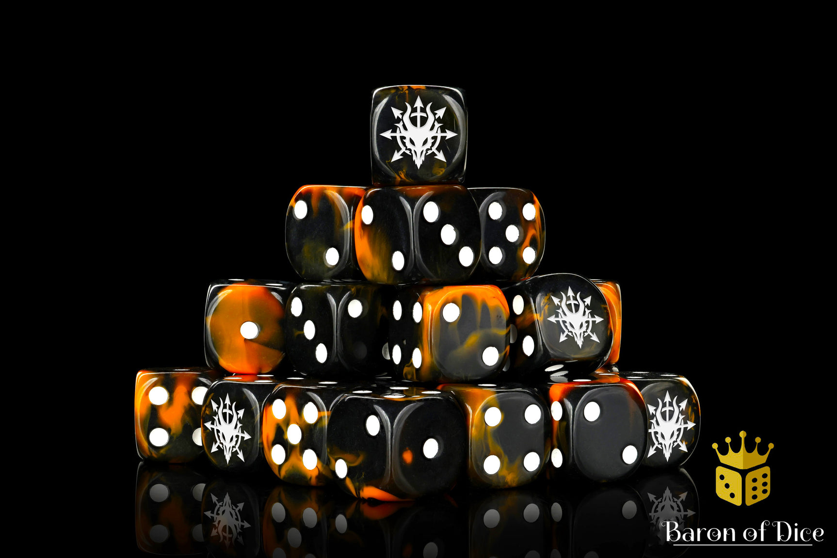 Devil Dragon Dice - Black Lava