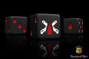 Chain Blades Dice - Matte Black