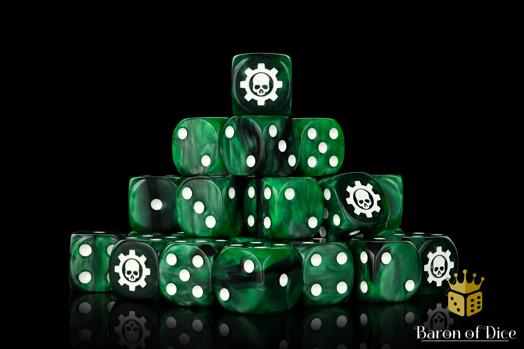 Green Cog Dice