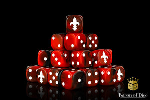 Fleur De Lis Dice - Red