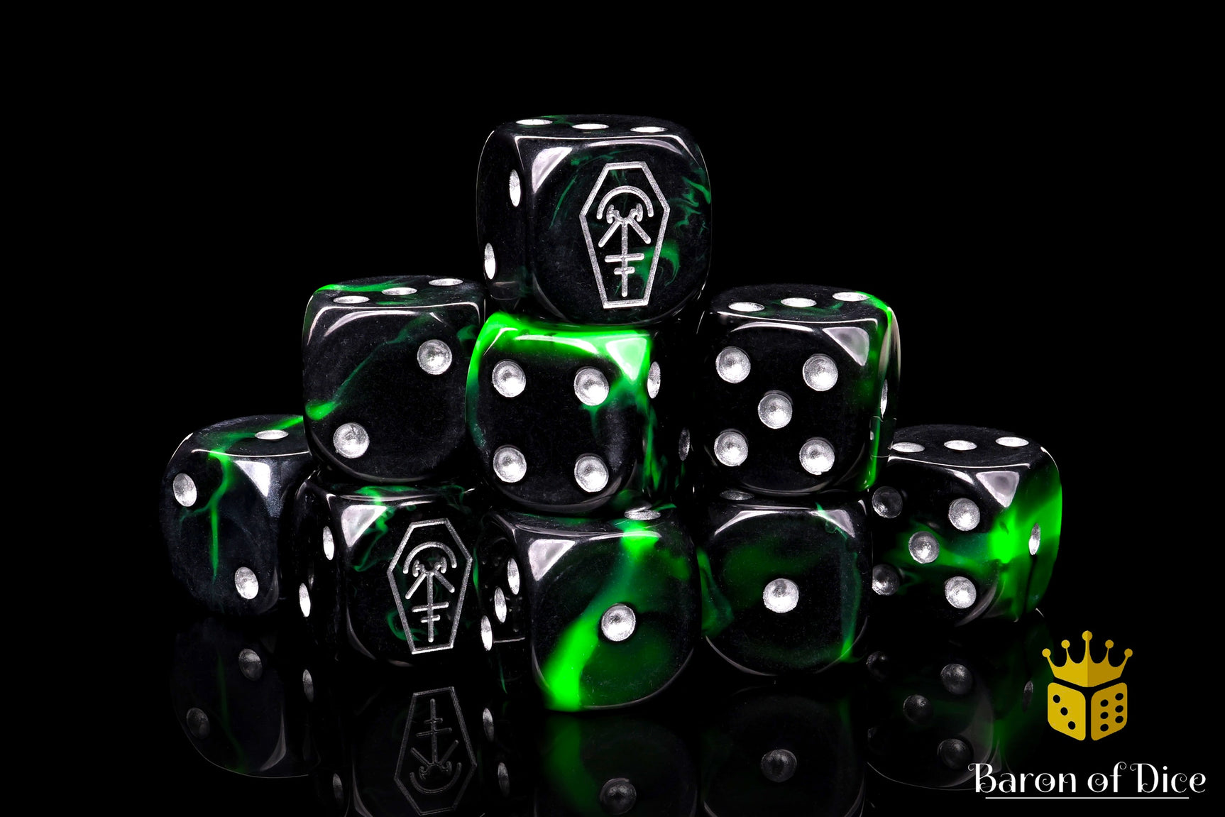 Day of the Dead Dice - Silver Coffin