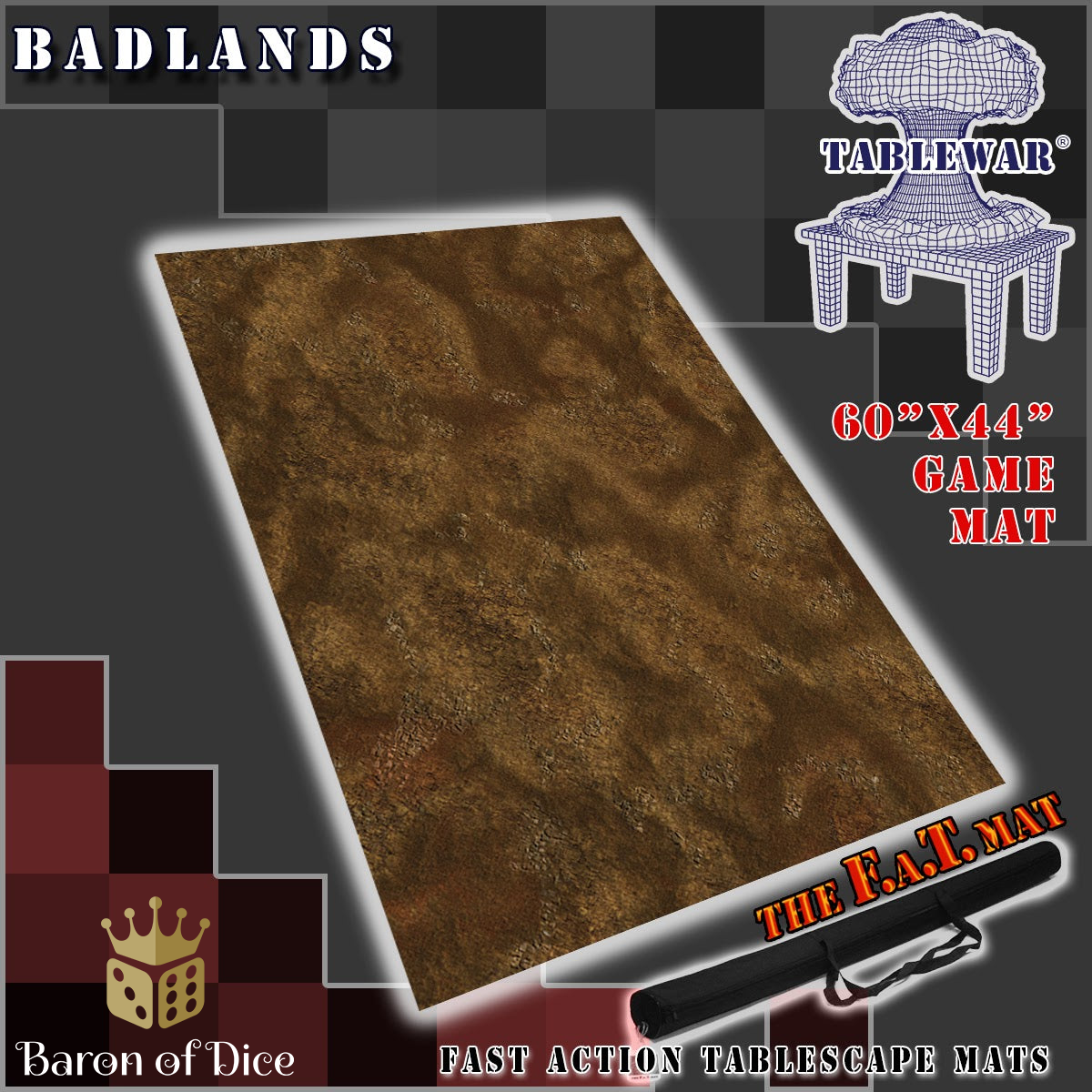 60x44" 'Badlands' F.A.T. Mat