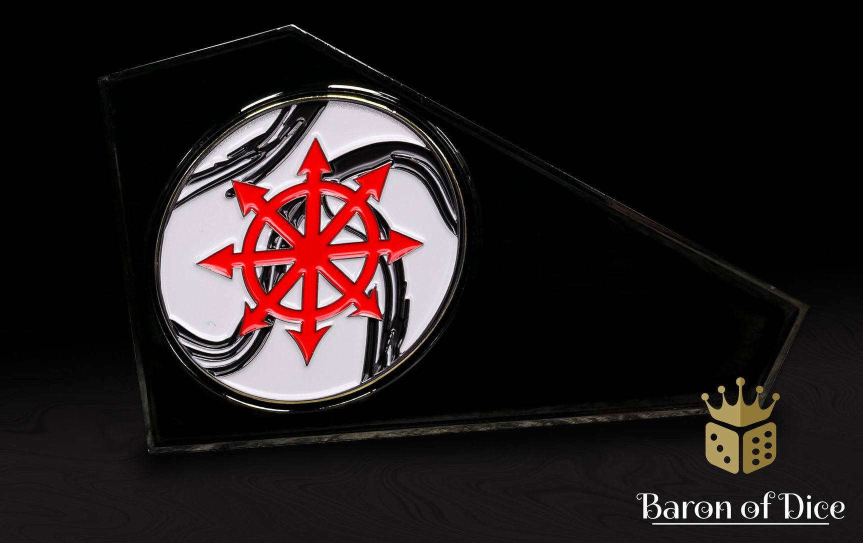 Metal Combat Gauge | Baron Coin™ Compatible | Marbled Chaos Star