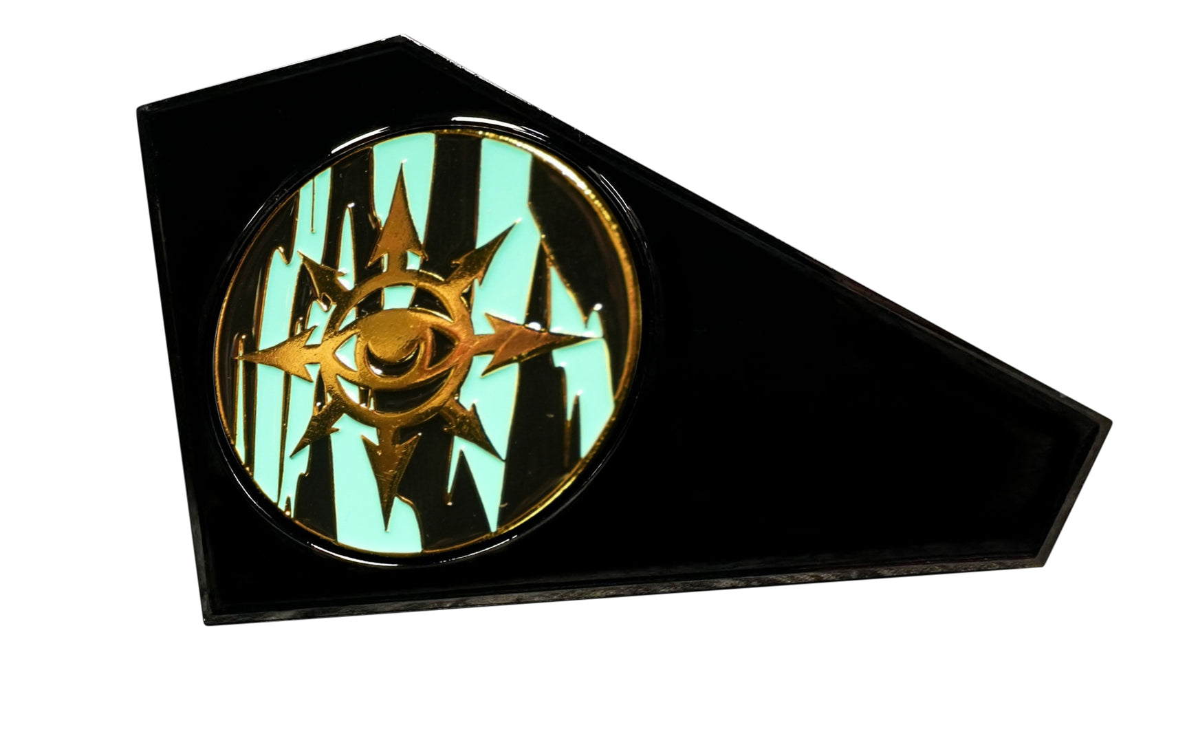 Metal Combat Gauge | Baron Coin™ Compatible | Eye of Chaos | Aquamarine