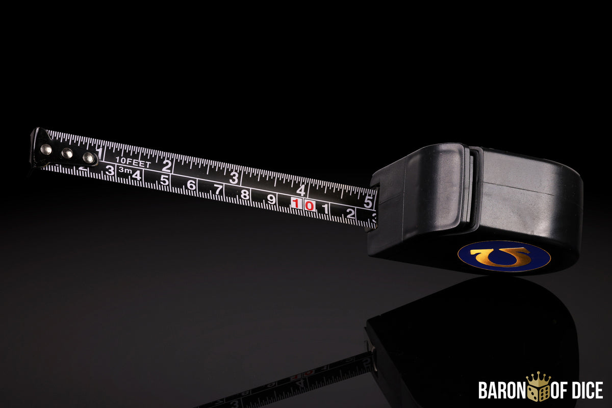 Omega | Gold | Wargaming Tape Measure | Baron's Coin™ Compatible
