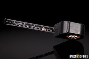Skull Grinders | Black Lava | Wargaming Tape Measure | Baron's Coin™ Compatible
