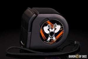 Skull Grinders | Black Lava | Wargaming Tape Measure | Baron's Coin™ Compatible