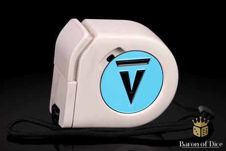 Vanguard Tactics | Light Blue | Wargaming Tape Measure | Baron's Coin™ Compatible
