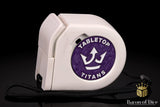Tabletop Titans | Purple | Wargaming Tape Measure | Baron's Coin™ Compatible