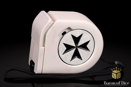 Templar | White | Wargaming Tape Measure | Baron's Coin™ Compatible
