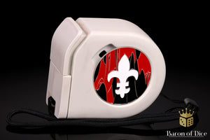 Fleur De Lis | Red | Wargaming Tape Measure | Baron's Coin™ Compatible