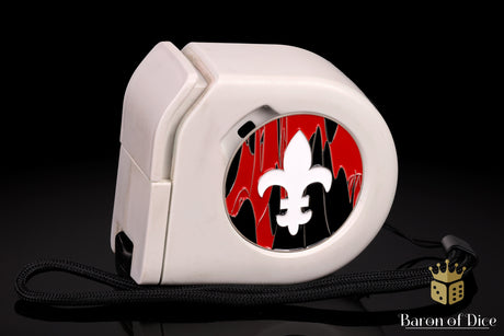 Fleur De Lis | Red | Wargaming Tape Measure | Baron's Coin™ Compatible