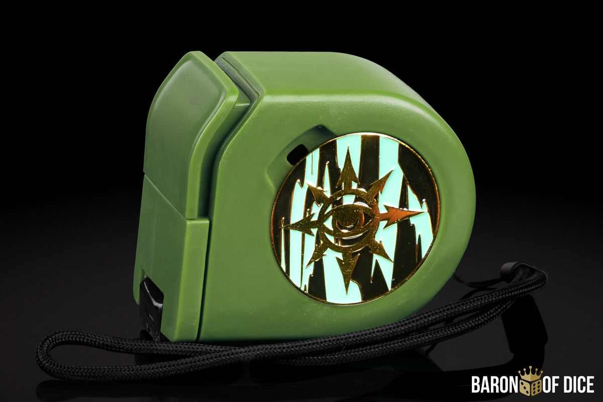 Eye of Chaos | Aquamarine | Wargaming Tape Measure | Baron's Coin™ Compatible