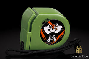 Skull Grinders | Black Lava | Wargaming Tape Measure | Baron's Coin™ Compatible