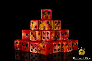 Skull Grinders Dice - Fiery Hell