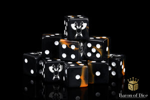 Skull Grinders Dice - Black Lava
